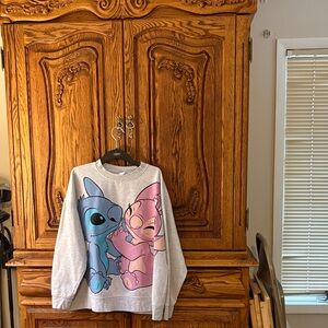 Gray Kids Sweatshirt with Cartoon Characters